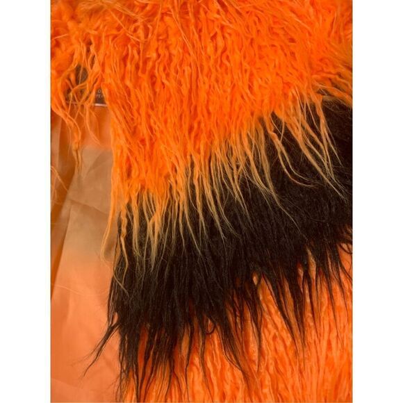 Faux Fur Chevron Striped Jacket - Picture 5 of 10